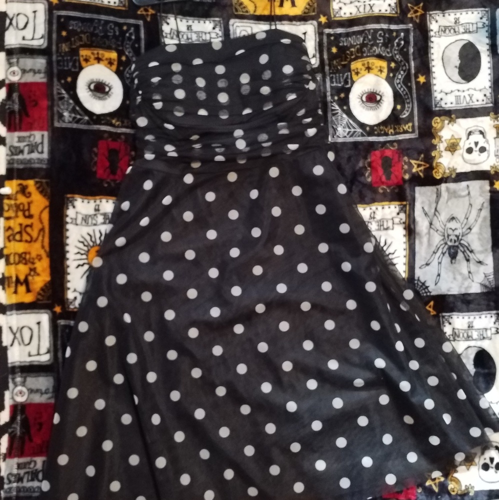 Polka Dot Formal Dress. Retro Vintage Rockabilly